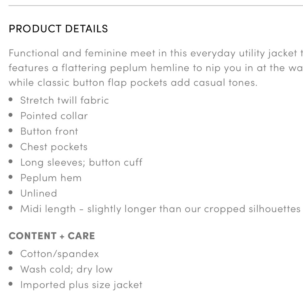 Utility jacket PLUS SIZE - Picture 8 of 8